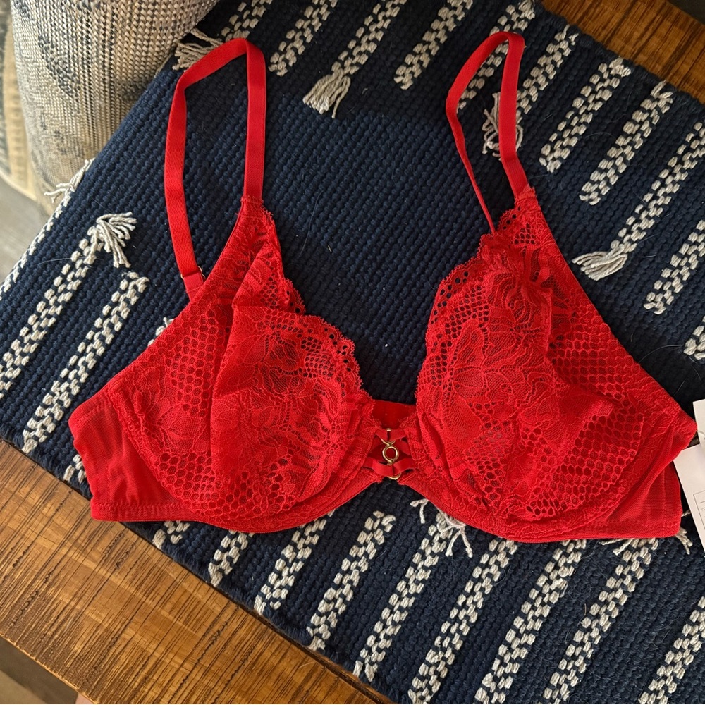 Auden Red Lace Bra